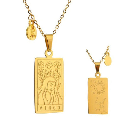 Saint Morris Stainless Steel Zodiac Necklace
