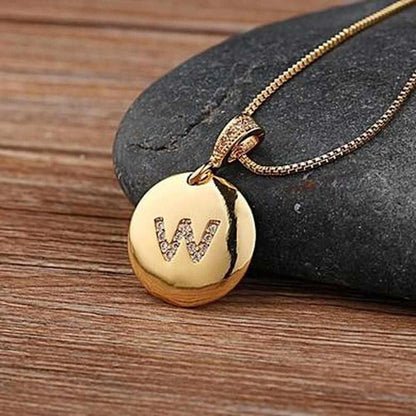 Sky Madrid Initial Charm Necklace