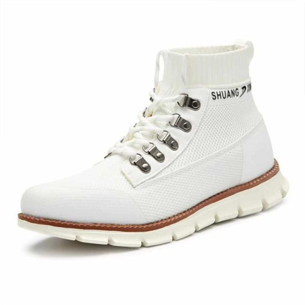Sky Madrid Woven Lace-Up Boots