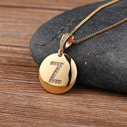 Sky Madrid Initial Charm Necklace