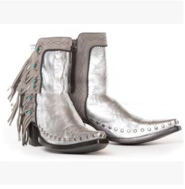 Winter The New Women'S Boots Women'S Shoes Tassel Zipper Comfortable Woman Retro Fashion Sexy Pu Big Size 34-43