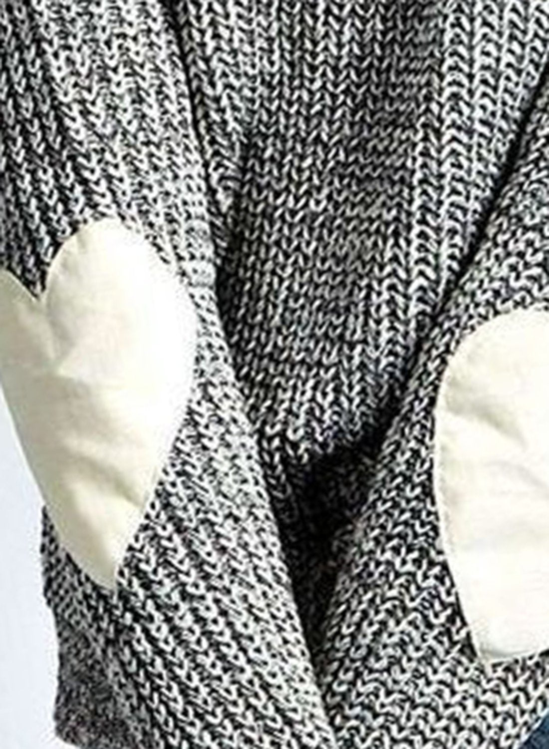 Women S Long Sleeve Beautiful Heathered Heart Patch Pullover Knit Sweater