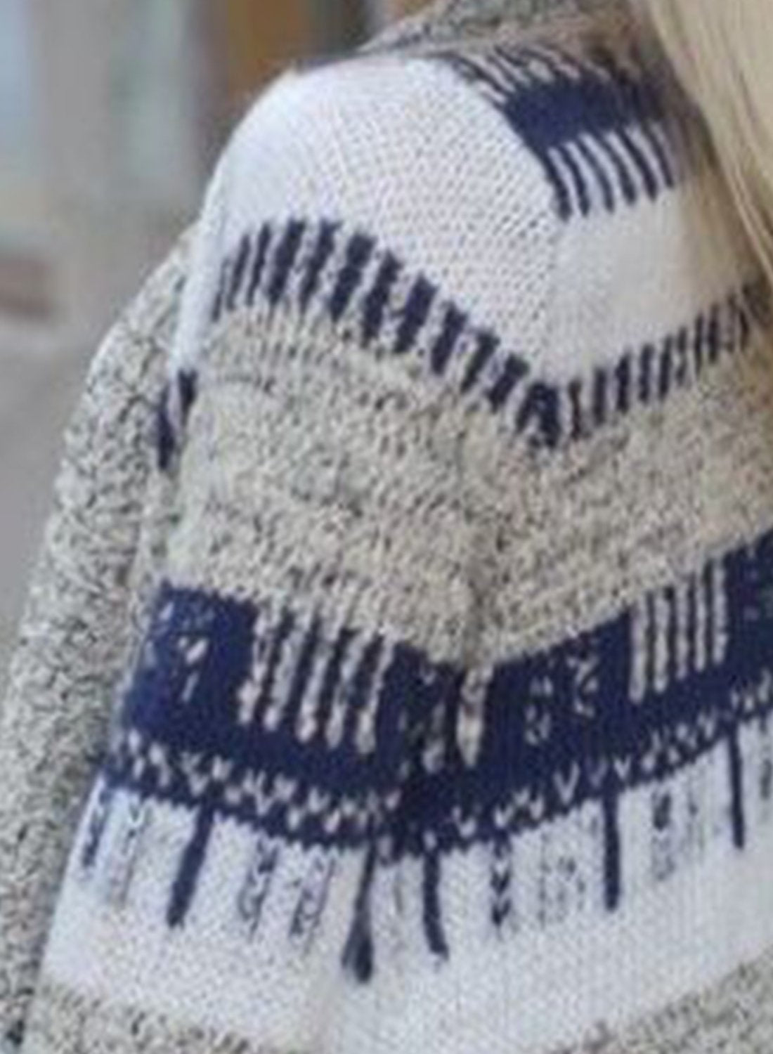 Women S Long Sleeve Open Front Color Block Irregular Cardigan